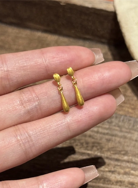 小克重灵动流苏水滴耳钉女耳饰品