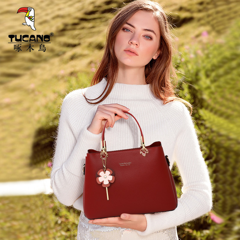啄木鸟女士2020新款潮手提妈妈包 腾胜箱包女士包袋
