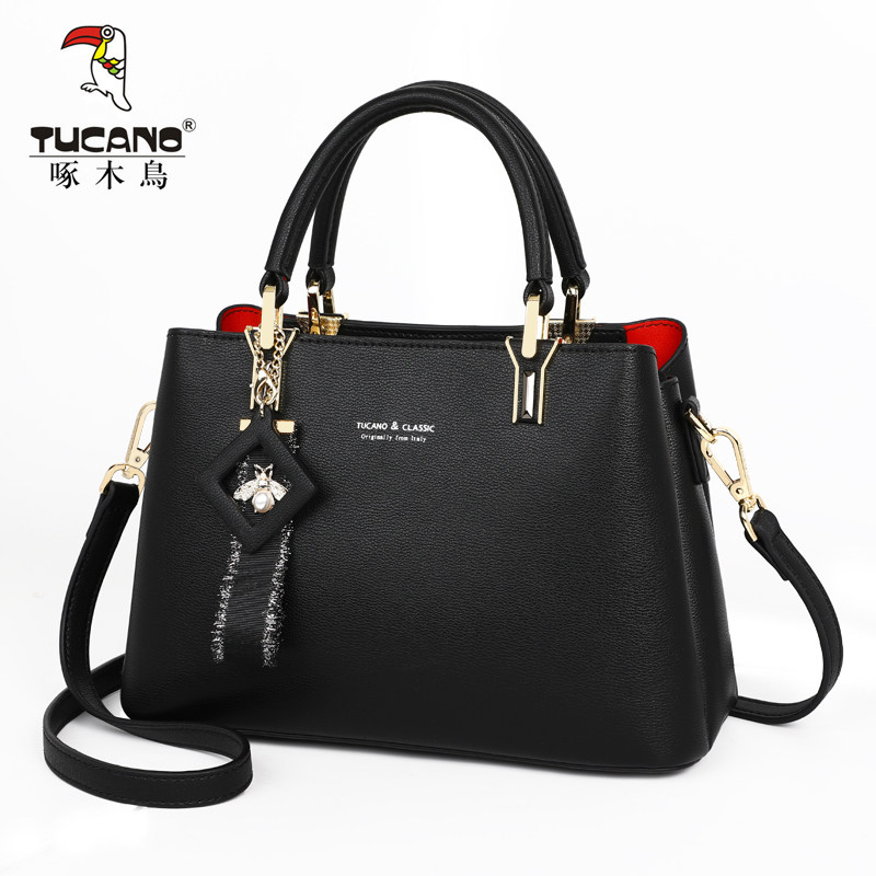 啄木鸟2019新款斜挎女士百搭手提包 腾胜箱包女士包袋