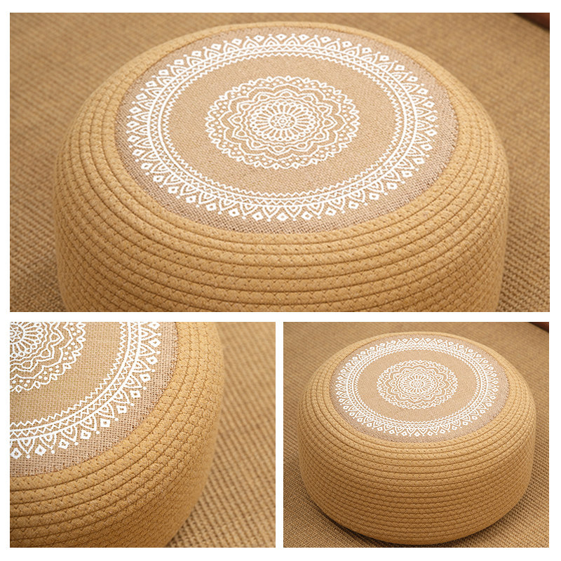 坐垫蒲团坐墩小凳子日式家用榻榻米脚凳客厅阳台加厚加高圆凳墩子,淘宝优惠券,粉丝福利购,淘宝优惠卷