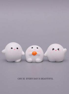 微景观卡通精灵小团子桌面小摆件