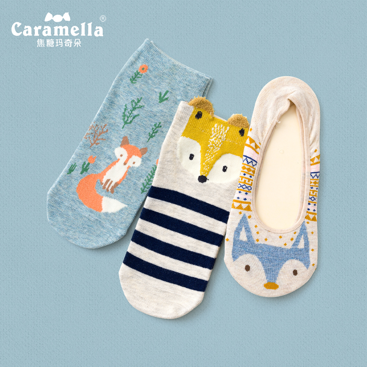 caramella服饰旗舰店CARAMELLA袜子女士ins潮夏天小奶汪船短款浅口薄款可爱学生棉袜子1