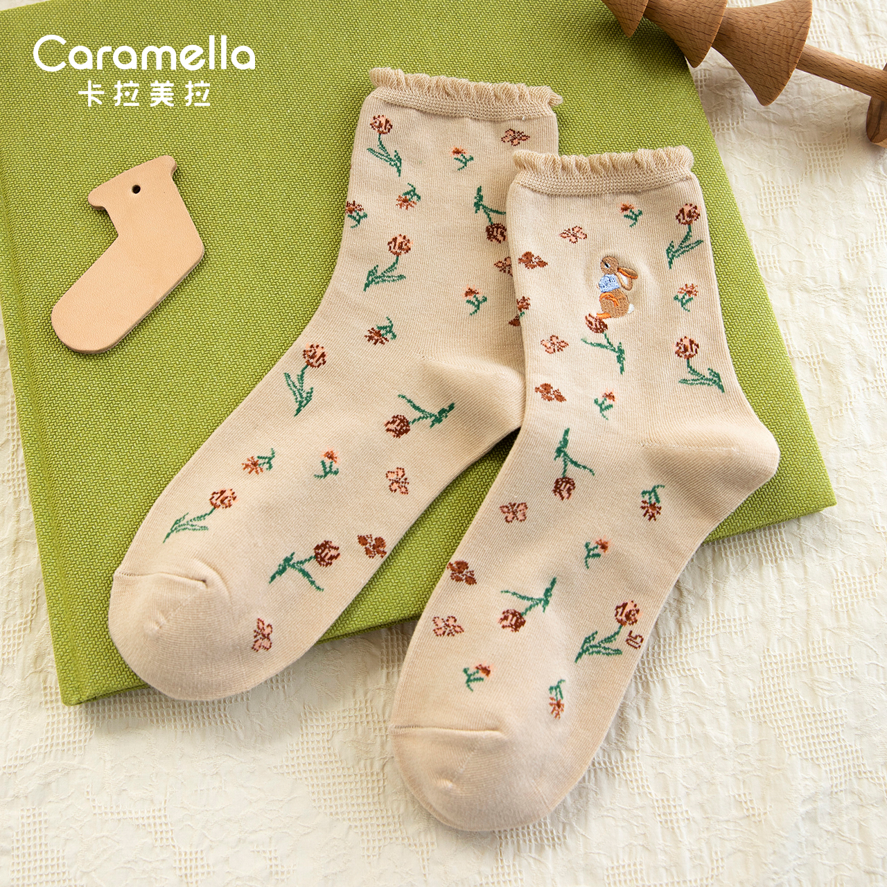 caramella服饰旗舰店caramella袜子女ins潮秋冬季可爱日系中长筒韩国网红百搭卷边棉袜0