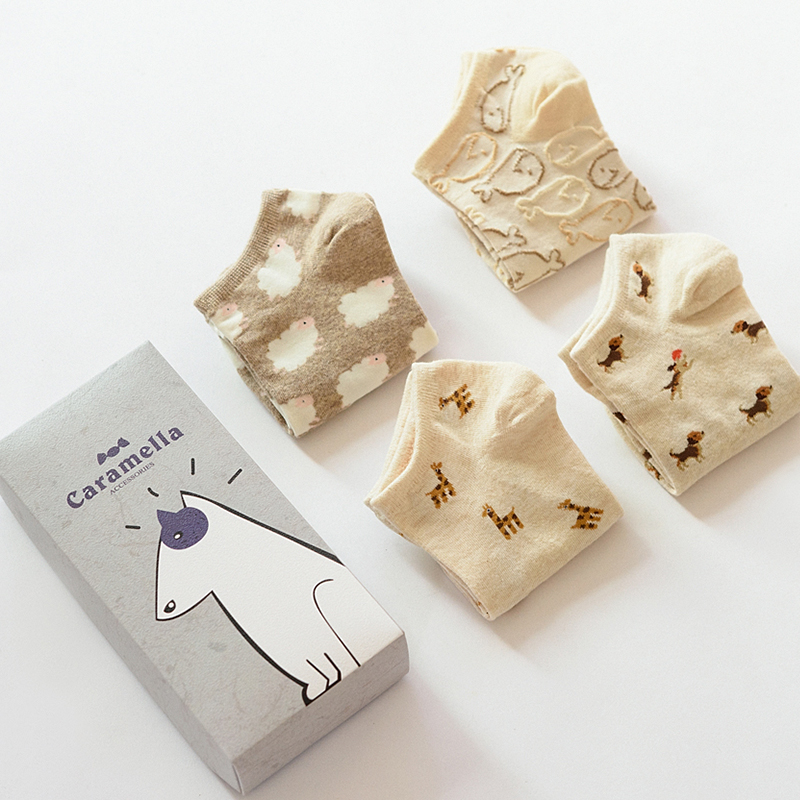 caramella服饰旗舰店CARAMELLA袜子女士棉袜韩版ulzzang短袜浅口可爱日系船袜潮ins3