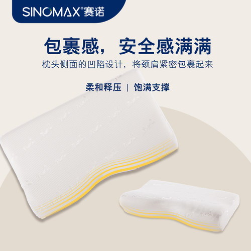 SINOMAX赛诺舒睡护肩枕记忆枕头慢回弹记忆棉枕芯3D护颈枕 - 图1