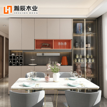 Dining Side Cabinet Modern Minima Light Lavish Dining Side Cabinet High Cabinet Integrated By Wall Wine Cabinet Disposal Cabinet Home Upscale Customisation