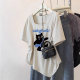 ສະໄຕລ໌ເກົາຫຼີ chic irregular high-end niche style sleeves short