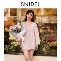 SNIDEL2024 spring summer new product V collar knit cardiovert strap knit one-piece dress with two sets of SWNO241108