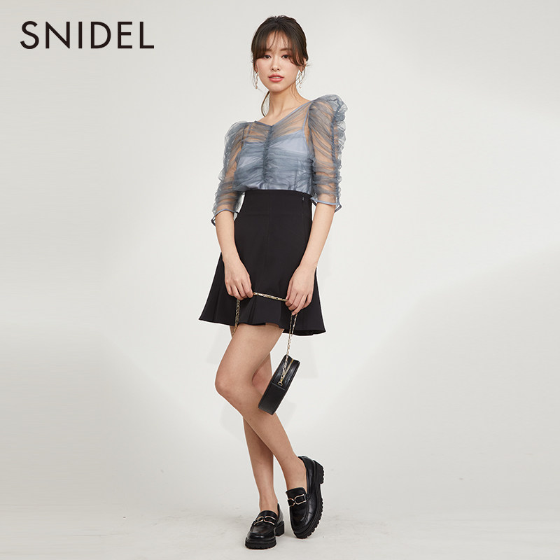 snidel2023春夏新品优雅透视衬衫 SNIDEL衬衫
