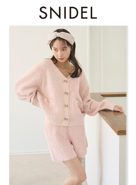 SNIDEL HOME2026春夏新品毛绒弹力松紧蝴蝶结发带发饰SHGG261239