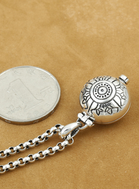 嘎乌盒小瓶子吊坠富贵鹿纯银男女