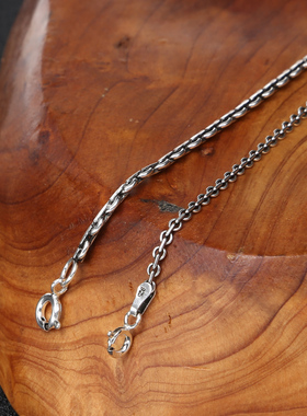 富贵鹿吊坠加长银链子