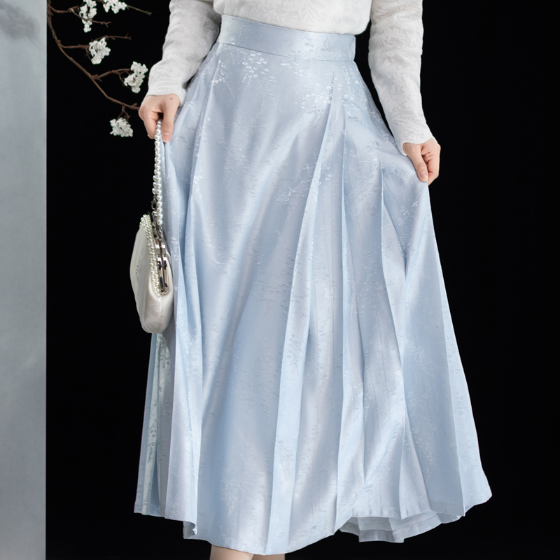 暗香马面裙 清水溪原创改良汉服春季汉元素国风半身裙日常通勤 - 图0