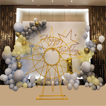 New Wedding Props Iron Art Swing Piece Arch balloons decorated wedding cloth Birthday Party Shop Window Hem