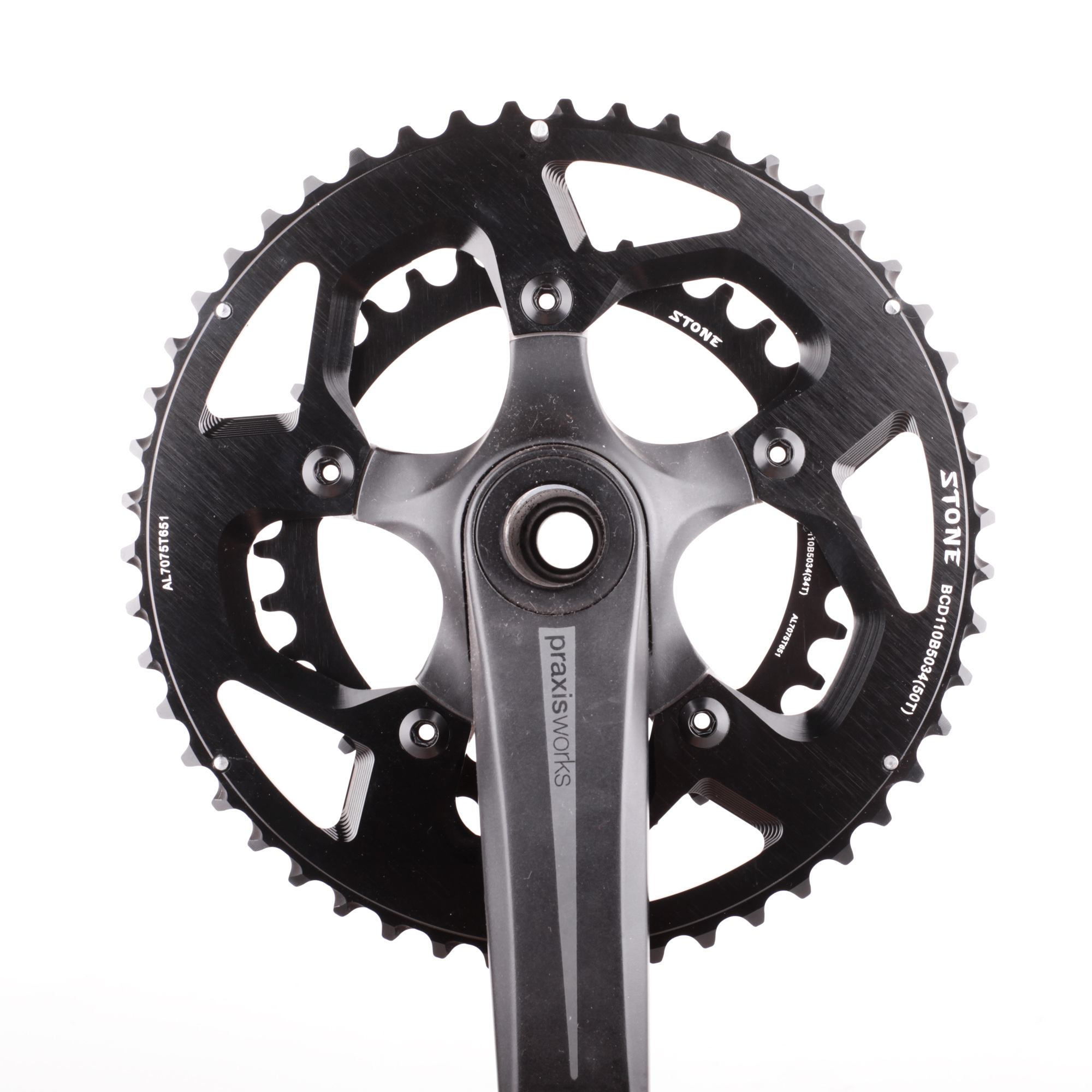 STONE BCD110五爪曲柄功率计用 变速齿盘50T 34T rotor fsa sram - 图1