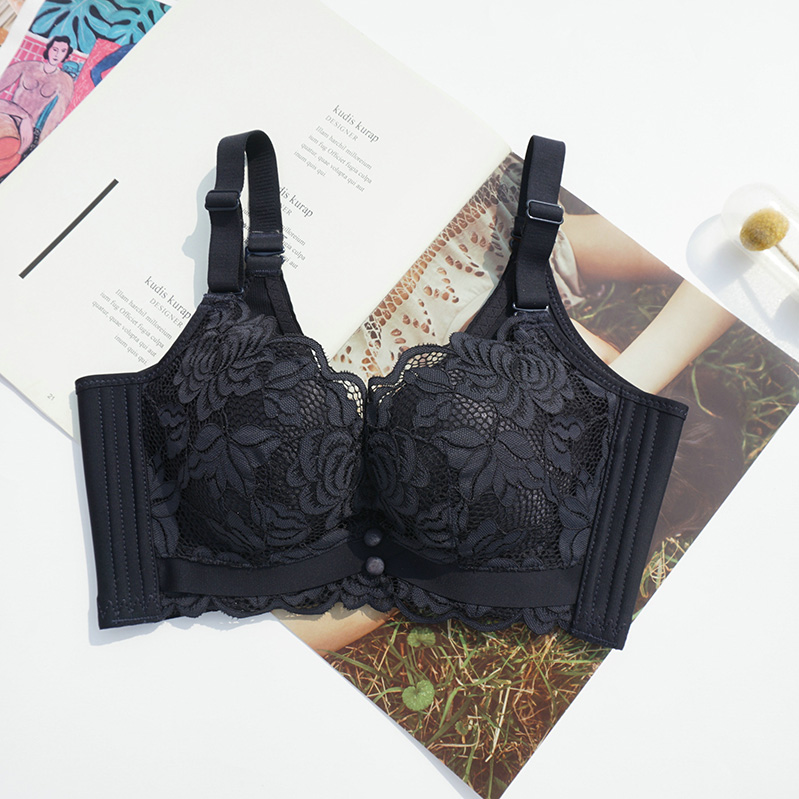 新款小胸上薄下厚超聚拢文胸水袋精油杯记忆钢圈内衣四扣丰胸按摩