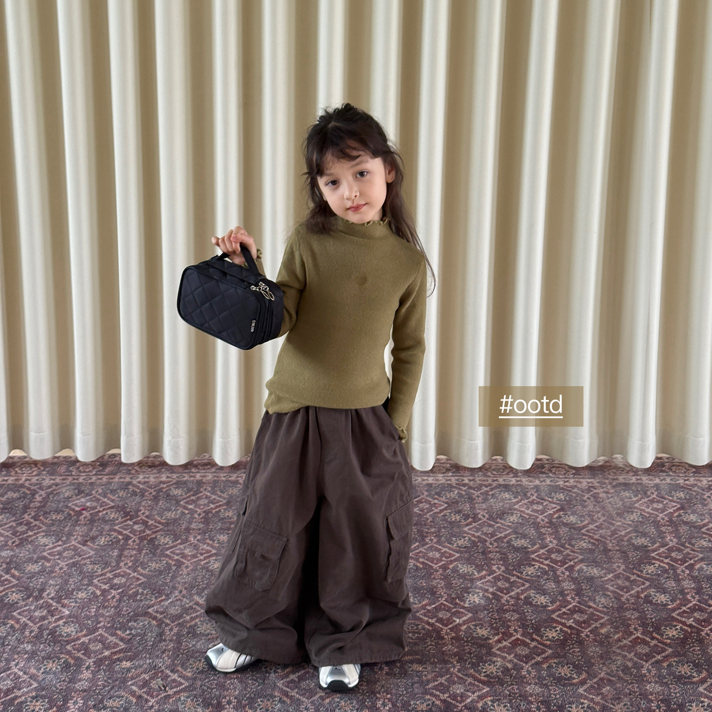 柒号童仓女大童韩版百搭纯色打底衫冬装新款儿童保暖木耳边毛衣潮,淘宝优惠券,粉丝福利购,淘宝优惠卷