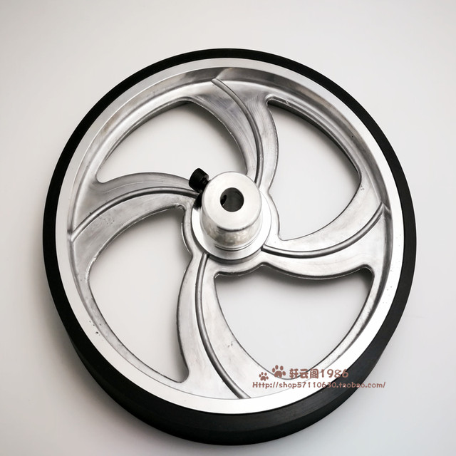 Aluminum alloy range measurement anti-slip wheel encoder meter wheel outer circle glued synchronous wheel circumference 500 outer diameter 160