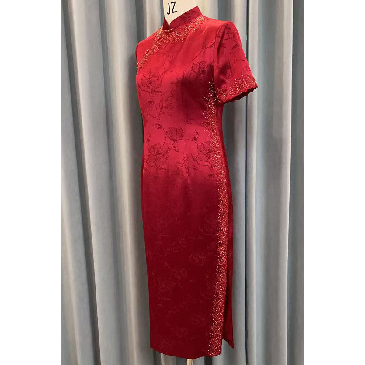 中式提花喜服高端年轻妈妈醋酸旗袍礼服2025年新款婚宴装连衣裙,淘宝优惠券,粉丝福利购,淘宝优惠卷