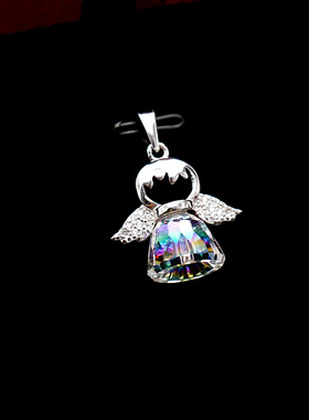 小天使福星宝宝可爱镶钻翅膀项链