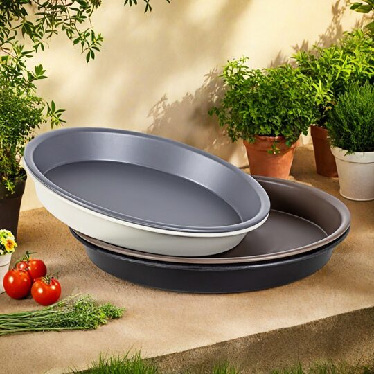 Thickened resin round flower pot tray