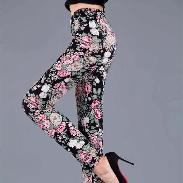 Spring milk silk multi-color elastic waist leggings
