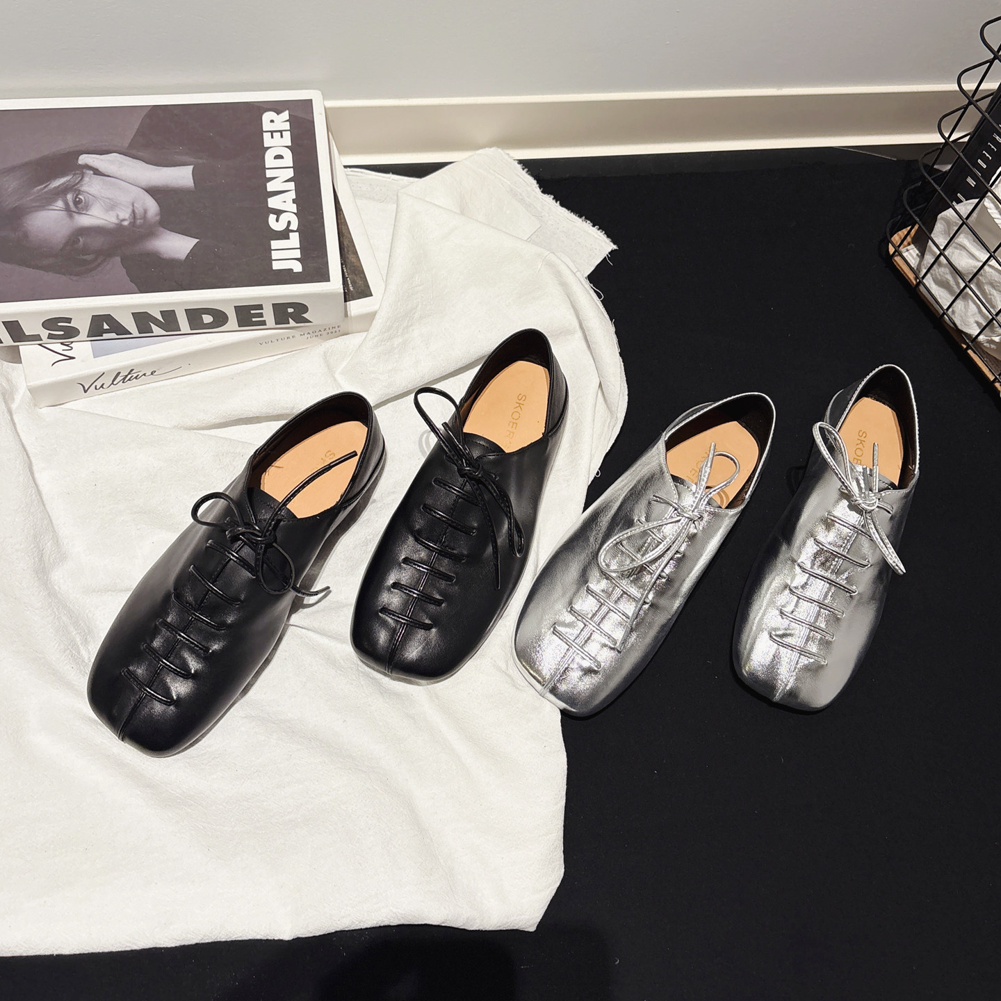 小羊皮~可踩穿平跟英伦系带小皮鞋女配袜子牛津鞋ins深口方头单鞋,淘宝优惠券,粉丝福利购,淘宝优惠卷