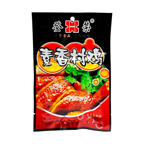 登荣豆制素香村鸡65g*3袋好吃豆制素食休闲重庆特色小吃麻辣零食 - 图3