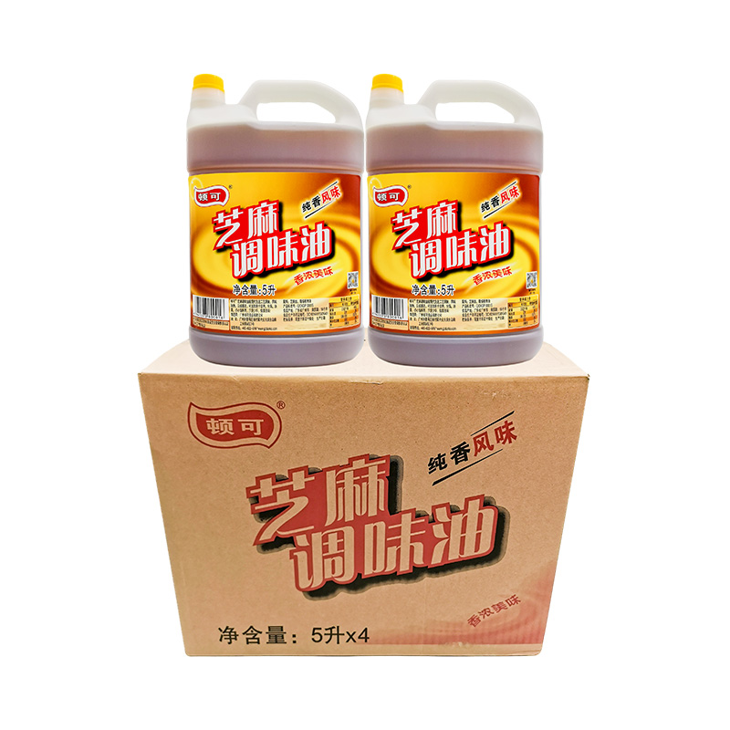 包邮顿可芝麻调味油5L*4桶整箱商用纯香风味调和油火锅油碟香浓美 - 图3