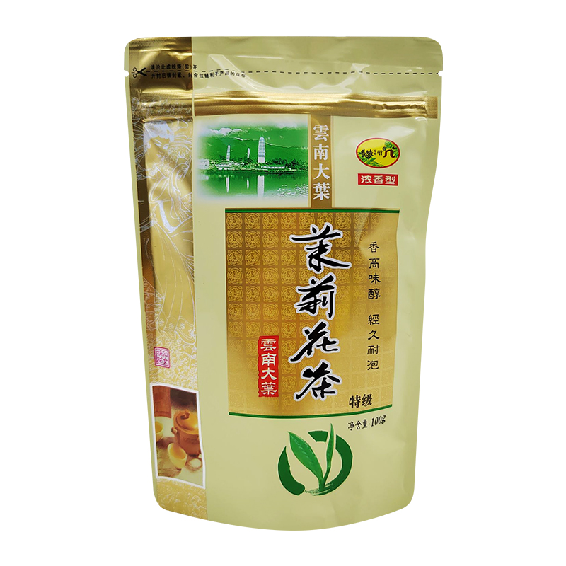 长城茉莉花茶100g特te级花茶云南大葉叶浓香型香高味醇经久耐泡茶 - 图3