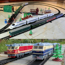 Endeavour Track Dongfeng High-speed Rail Steam Green Leather Children Electric Simulation Small Train Model Suit Male Girl Toy