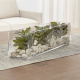 Стеклянный цветочный горшок для гостиной, квадратный аквариум, простой и элегантный дизайн, подарок на день рождения