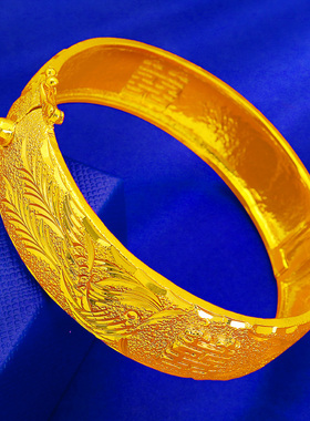 正品龙凤仿黄金新娘风婚庆手镯