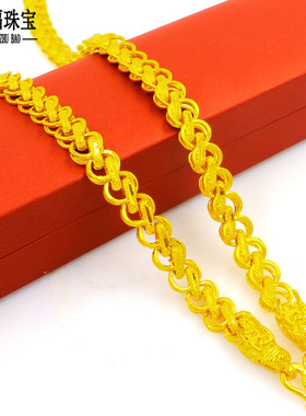 龙头越南沙金欧币风仿真马鞭链