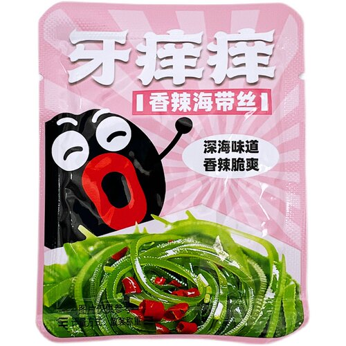 牙痒痒海带丝500g约22包香辣脆爽即食海带健康小吃解馋休闲零食 - 图3