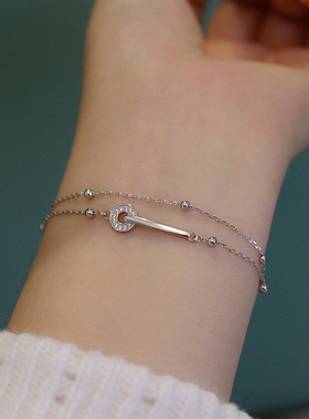 小Z优品女生925银气质双层手链