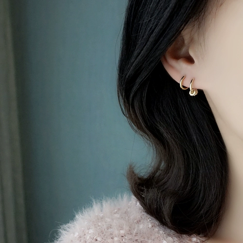 Изысканные сексуальные серьги, двойное ношение, серебро 925 пробы