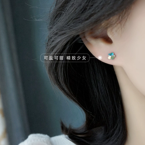 Серебряный браслет, небольшие серьги, серебро 925 пробы, «сделай сам», в цветочек, градиент