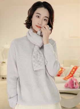 【精致优雅】山羊绒保暖围脖针织镂空围巾披肩女士WJ03