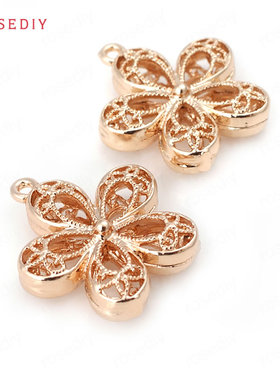 diy饰品铜镀真金手链耳环吊坠