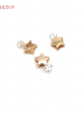 diy铜镀真金手链头饰挂坠