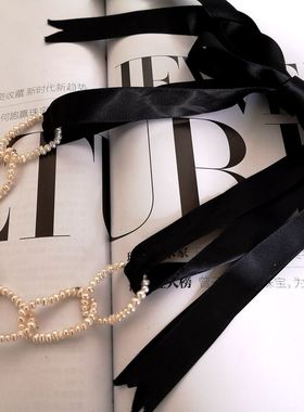 时尚个性优雅气质极强光天然淡水异形小珍珠设计款颈链项链锁骨链