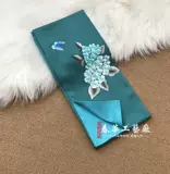 Шелковый длинный шарф ручной работы, с вышивкой, подарок на день рождения
