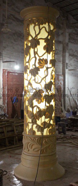 砂岩柱子类-葡萄柱Z014 欧式柱墩罗马柱玻璃钢雕塑浮雕背景墙 - 图3