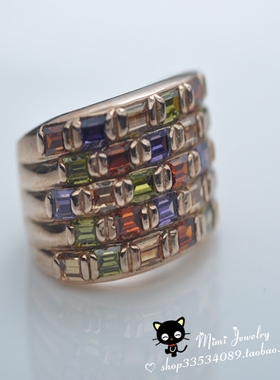 出口订单镀金复古潮流宽版戒指