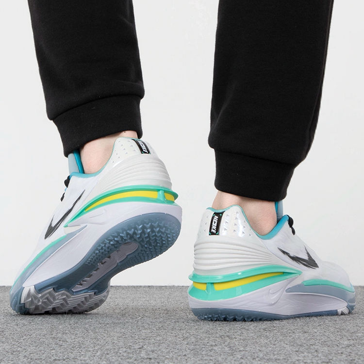 耐克Nike Air ZoomGT Cut2白绿 男子实战低帮篮球鞋FJ7063-103 - 图1