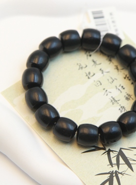 和田玉青玉老型珠手串