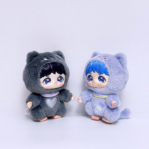 正品现货 周深x泡泡玛特《反深代词》搪胶毛绒公仔挂件盲盒 - 图1