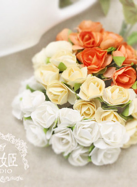 假花手工纸花婚礼中国蔷薇装饰