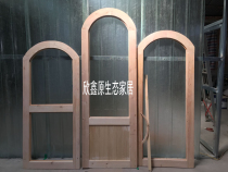 Arched doors and windows arched doors and windows solid wood Zhangzi pine logs Mediterranean American style light and luxurious bedroom suit bedroom